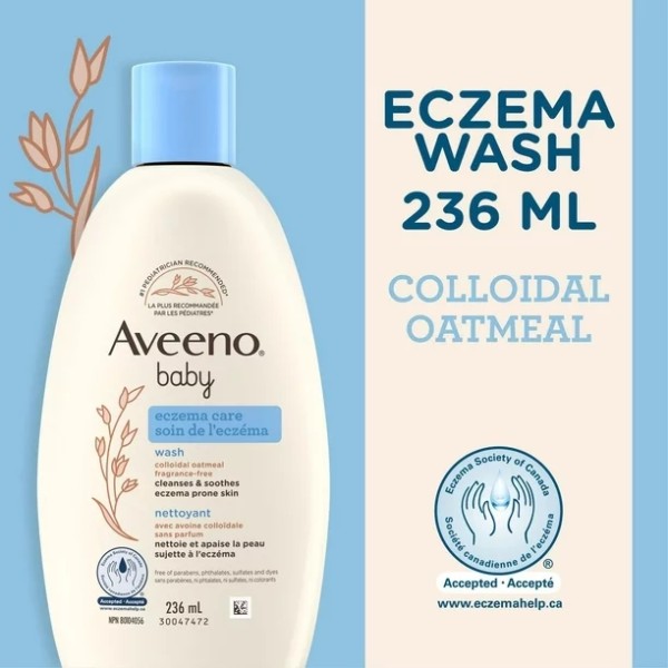 아비노 아토피 습진 케어 세정제, Aveeno Eczema Care Wash with Colloidal Oatmeal 236 mL