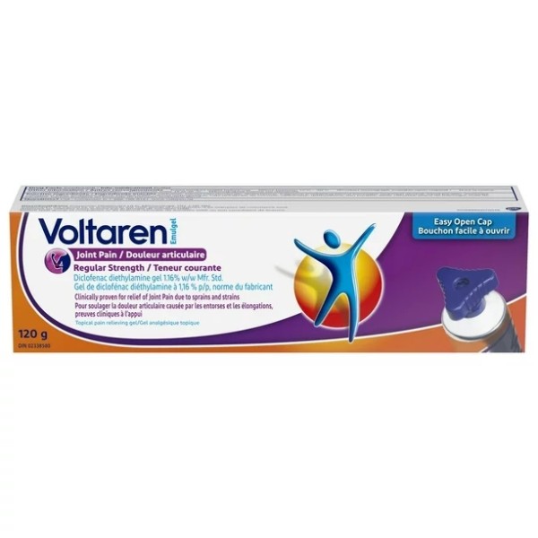 Voltaren Emulgel 일반 강도 관절 통증, 국소 통증 완화 크림, 120g
