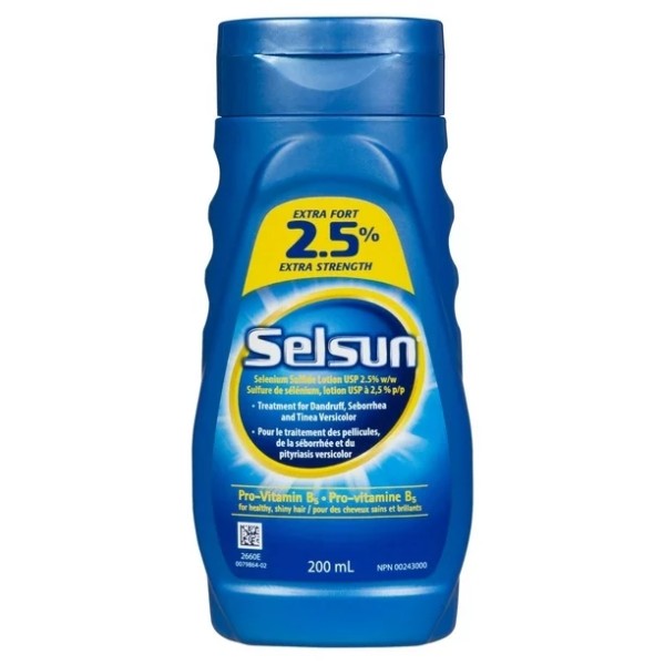 Selsun 댄드러프  비듬 샴푸, 2.5% 엑스트라 스트렝스 셀레늄 설파이드 200ml